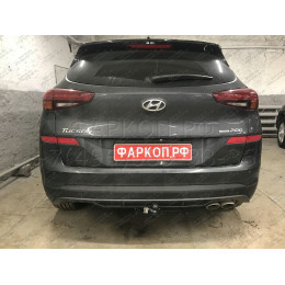 6762-A ORIS Фаркоп на Hyundai Tucson рестайл 2018-2021 без выреза в бампере. Тип шара: A. Нагрузки: 1600/100 кг, масса фаркопа 17,5 кг (без электрики в комплекте)