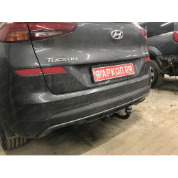 6762-A ORIS Фаркоп на Hyundai Tucson рестайл 2018-2021 без выреза в бампере. Тип шара: A. Нагрузки: 1600/100 кг, масса фаркопа 17,5 кг (без электрики в комплекте)