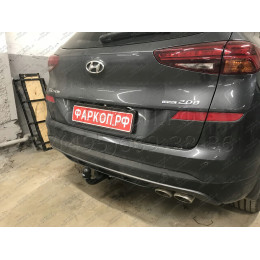 6762-A ORIS Фаркоп на Hyundai Tucson рестайл 2018-2021 без выреза в бампере. Тип шара: A. Нагрузки: 1600/100 кг, масса фаркопа 17,5 кг (без электрики в комплекте)