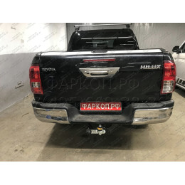 92507-FE MOTODOR Фаркоп с оцинкованным шаром на Toyota Hilux 2015-, JAC T6 2019-, Sollers ST6 2023-, Sollers ST8 2025- без выреза в бампере. Тип шара: FE. Нагрузки: 2900/120 кг, масса фар