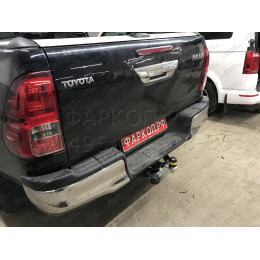 92507-FE MOTODOR Фаркоп с оцинкованным шаром на Toyota Hilux 2015-, JAC T6 2019-, Sollers ST6 2023-, Sollers ST8 2025- без выреза в бампере. Тип шара: FE. Нагрузки: 2900/120 кг, масса фар