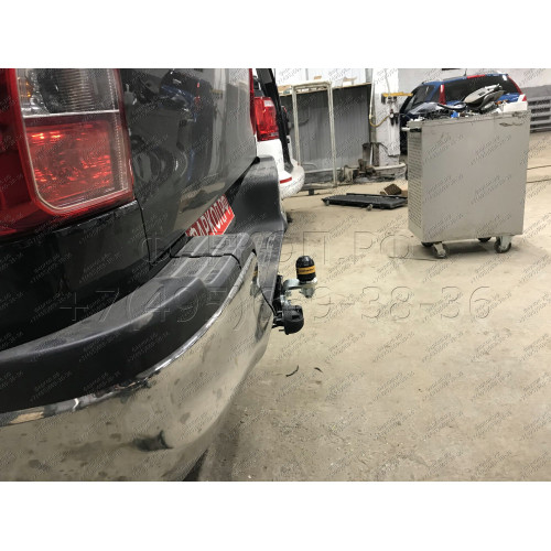 92507-FE MOTODOR Фаркоп с оцинкованным шаром на Toyota Hilux 2015-, JAC T6 2019-, Sollers ST6 2023-, Sollers ST8 2025- без выреза в бампере. Тип шара: FE. Нагрузки: 2900/120 кг, масса фаркопа 26,5 кг (без электрики в комплекте)