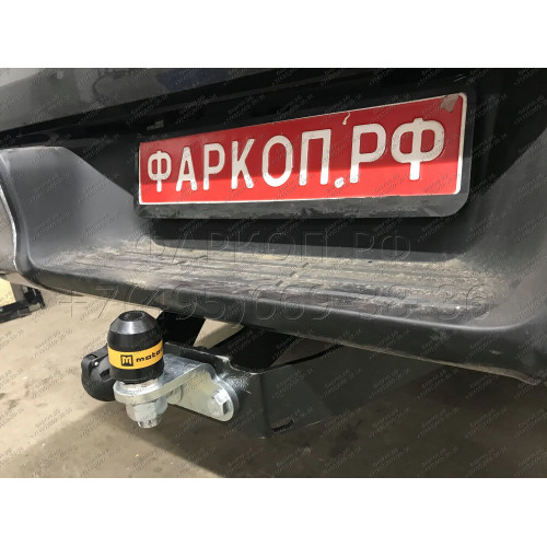 92507-FE MOTODOR Фаркоп с оцинкованным шаром на Toyota Hilux 2015-, JAC T6 2019-, Sollers ST6 2023-, Sollers ST8 2025- без выреза в бампере. Тип шара: FE. Нагрузки: 2900/120 кг, масса фаркопа 26,5 кг (без электрики в комплекте)