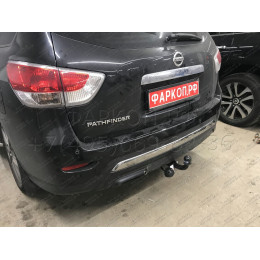 4375-A ORIS Распродажа! Фаркоп на Nissan Pathfinder R52 2014-2021. Необходима подрезка бампера. Тип шара: A. Нагрузки: 1250/75 кг, масса фаркопа 25,6 кг (без электрики 