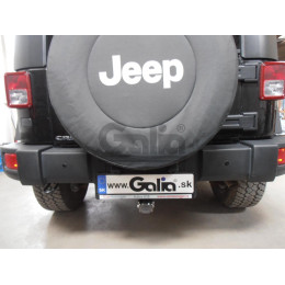 J008A GALIA Полностью оцинкованный фаркоп на Jeep Wrangler JK 2007-2018, JL 2018-. Подрозетник убирается за бампер. Тип шара: A. Установка без снятия и выреза бам
