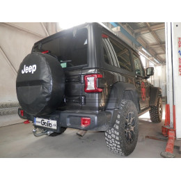 J008A GALIA Полностью оцинкованный фаркоп на Jeep Wrangler JK 2007-2018, JL 2018-. Подрозетник убирается за бампер. Тип шара: A. Установка без снятия и выреза бам