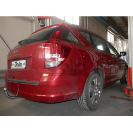 K030A GALIA Полностью оцинкованный фаркоп на Kia Ceed универсал 2006-2012. Тип шара: A. Невидимый вырез бампера. Нагрузки: 1500/75 кг, масса фаркопа 16,82 кг