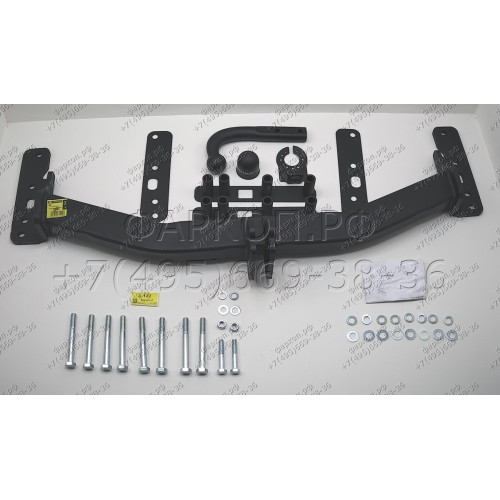 L-122 STEINHOF Фаркоп на Land Rover Discovery Sport L550 (с запасным колесом в багажнике) 2014-2019. Требуется подрезка бампера. Тип шара: A. Нагрузки: 2500/150 кг, масса фаркопа 26,4 кг (без электрики в комплекте)