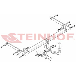 M-046 STEINHOF Фаркоп на Mazda 2 DJ 2015-. Требуется подрезка бампера. Тип шара: A. Нагрузки: 1200/50 кг, масса фаркопа 17,21 кг (без электрики в комплекте)