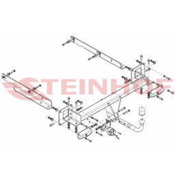 M-142 STEINHOF Фаркоп на Mercedes GL-Class x166 2012-2016, Mercedes GLS-Class x166 2016-2019, Mercedes GL-Class x164 2006-2012 без подрезки бампера. Тип шара: A. Нагрузки: 3500/140 кг, масса фаркопа 3