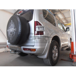 M082C GALIA Полностью оцинкованный фаркоп на Mitsubishi Pajero IV 2007-2020 (без подрезки бампера), Mitsubishi Pajero III 2000-2007 3/5 дверей V7 (невидимый вырез бампера). Тип 