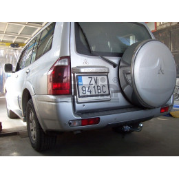 M082C GALIA Полностью оцинкованный фаркоп на Mitsubishi Pajero IV 2007-2020 (без подрезки бампера), Mitsubishi Pajero III 2000-2007 3/5 дверей V7 (невидимый вырез бампера). Тип 