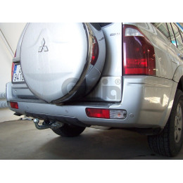 M082C GALIA Полностью оцинкованный фаркоп на Mitsubishi Pajero IV 2007-2020 (без подрезки бампера), Mitsubishi Pajero III 2000-2007 3/5 дверей V7 (невидимый вырез бампера). Тип 