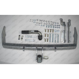 M082C GALIA Полностью оцинкованный фаркоп на Mitsubishi Pajero IV 2007-2020 (без подрезки бампера), Mitsubishi Pajero III 2000-2007 3/5 дверей V7 (невидимый вырез бампера). Тип 