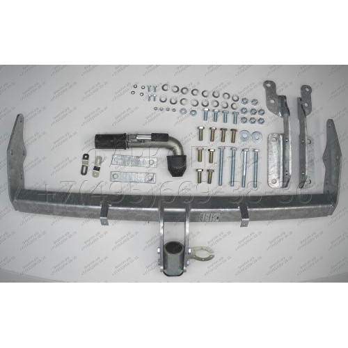 M082C GALIA Полностью оцинкованный фаркоп на Mitsubishi Pajero IV 2007-2020 (без подрезки бампера), Mitsubishi Pajero III 2000-2007 3/5 дверей V7 (невидимый вырез бампера). Тип шара: C (горизонтальный съемный). Нагрузки: 3500/135 кг, масса фаркопа 22,77 к