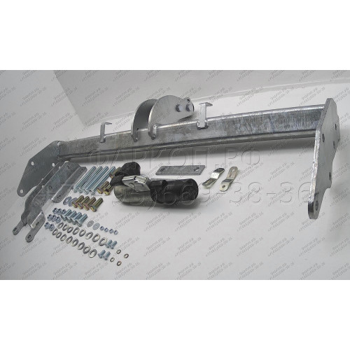 M082C GALIA Полностью оцинкованный фаркоп на Mitsubishi Pajero IV 2007-2020 (без подрезки бампера), Mitsubishi Pajero III 2000-2007 3/5 дверей V7 (невидимый вырез бампера). Тип шара: C (горизонтальный съемный). Нагрузки: 3500/135 кг, масса фаркопа 22,77 к