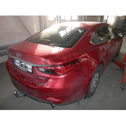 M140A GALIA Полностью оцинкованный фаркоп на Mazda 6 седан/универсал 2012-2022. Тип шара: A. Невидимый вырез бампера. Нагрузки: 2000/80 кг, масса фаркопа 17,22 к