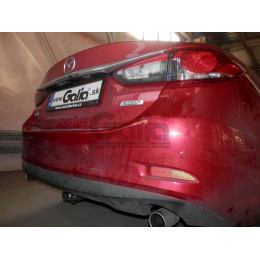M140A GALIA Полностью оцинкованный фаркоп на Mazda 6 седан/универсал 2012-2022. Тип шара: A. Невидимый вырез бампера. Нагрузки: 2000/80 кг, масса фаркопа 17,22 к