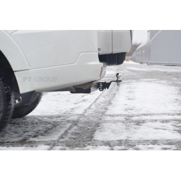 MPJ-99-991124.00 PT GROUP Фаркоп с нержавеющей накладкой на Mitsubishi Pajero III 2000-2008, IV 2008-2020 без подрезки бампера. Тип шара: E (легкосъемный шар под квадрат). На