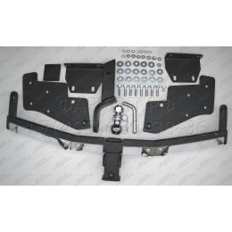 MPJ-99-991124.00 PT GROUP Фаркоп с нержавеющей накладкой на Mitsubishi Pajero III 2000-2008, IV 2008-2020 без подрезки бампера. Тип шара: E (легкосъемный шар под квадрат). На
