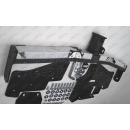MPJ-99-991124.00 PT GROUP Фаркоп с нержавеющей накладкой на Mitsubishi Pajero III 2000-2008, IV 2008-2020 без подрезки бампера. Тип шара: E (легкосъемный шар под квадрат). На