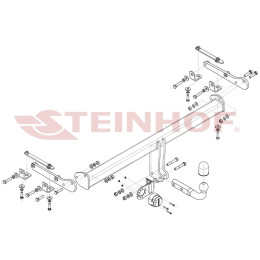 N-111 STEINHOF Фаркоп на Nissan Qashqai J11 (также Adblue) 2018-2022. Требуется подрезка бампера. Тип шара: A. Нагрузки: 2000/120 кг, масса фаркопа 21,1 кг (без электрики в 