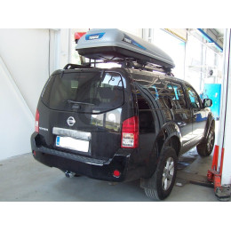 N041C GALIA Полностью оцинкованный фаркоп на Nissan Pathfinder R51 2004-2014. Подрозетник убирается за бампер. Тип шара: C (горизонтальный съемный). Невидимый в