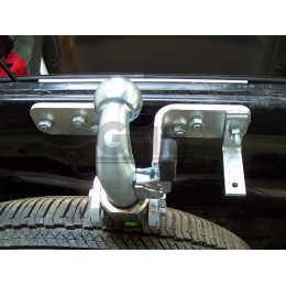 N041C GALIA Полностью оцинкованный фаркоп на Nissan Pathfinder R51 2004-2014. Подрозетник убирается за бампер. Тип шара: C (горизонтальный съемный). Невидимый в
