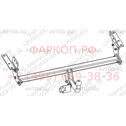 NS 27 AVTOS Фаркоп на Nissan X-Trail T32 2015-2022 без выреза в бампере. Тип шара: A. Нагрузки: 2000/100 кг, масса фаркопа 18 кг (без электрики в комплекте)