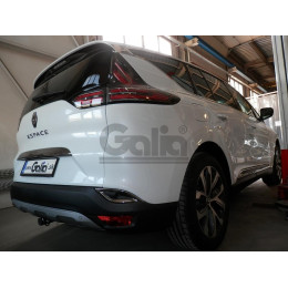 R096C GALIA Полностью оцинкованный фаркоп на Renault Espace 2015-2022. Подрозетник убирается за бампер. Тип шара: C (горизонтальный съемный). Установка без в