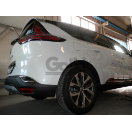 R096C GALIA Полностью оцинкованный фаркоп на Renault Espace 2015-2022. Подрозетник убирается за бампер. Тип шара: C (горизонтальный съемный). Установка без в