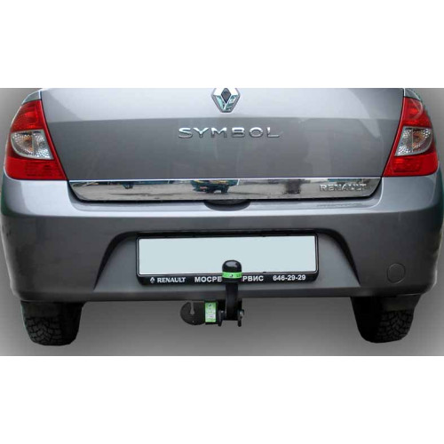 R109-A Лидер-плюс ТСУ для Renault Symbol седан 2008-2012 без снятия и выреза бампера. Нагрузки: 1200/75 кг, масса фаркопа 14,1 кг (без электрики в комплекте)