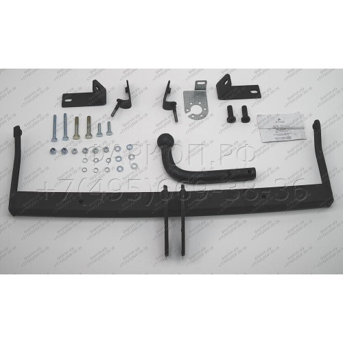 RN 05 AVTOS Фаркоп на Renault Kangoo 1998-2010, Nissan Kubistar 2003-2009 без подрезки бампера. Тип шара: A. Нагрузки: 1250/75 кг, масса фаркопа 16,5 кг (без электрики в комплекте)