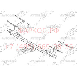 RN 13 AVTOS Фаркоп на Renault Duster 2010-2015, 2015-2021 (без подрезки бампера), Nissan Terrano 2015-2022 (требуется подрезка бампера). Тип шара: A. Нагрузки: 1250/75 кг, масса фа