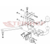 S-016 STEINHOF Фаркоп на Saab 9-3 универсал 2002-2012. Требуется подрезка бампера. Тип шара: A. Нагрузки: 1600/75 кг, масса фаркопа 9,23 кг (без электрики в комплекте)