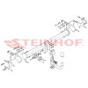 S-493 STEINHOF Фаркоп на KGM Torres 2023-, SsangYong Torres 4WD 2022-2023. Невидимый вырез бампера. Тип шара: AV (вертикальное быстросъемное крепление шара на ключе). Нагрузки: 2000/120 кг (без электрики в комплекте)