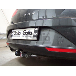 S074C GALIA Полностью оцинкованный фаркоп на SEAT Altea 2004-2015, SEAT Leon 2005-2013. Тип шара: C (горизонтальный съемный). Подрезка бампера. Нагрузки: 1600/75 кг, мас