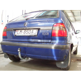 S084A GALIA Полностью оцинкованный фаркоп на Skoda Felicia хетчбек 1996-2002. Тип шара: A. Установка без снятия и выреза бампера. Нагрузки: 1000/50 кг, масса фар