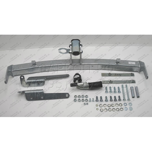 S1096C GALIA Полностью оцинкованный фаркоп на SsangYong Kyron 2005-2016. Тип шара: C (горизонтальный съемный). Невидимый вырез бампера. Нагрузки: 3500/140 кг, масса фаркопа 19,87 кг