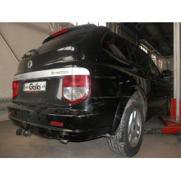 S109A GALIA Полностью оцинкованный фаркоп на Ssang Yong Rexton 2 2006-2012, Rexton W 2012-2017. Тип шара: A. Невидимый вырез бампера. Нагрузки: 3500/140 кг, масса фаркопа 18,52