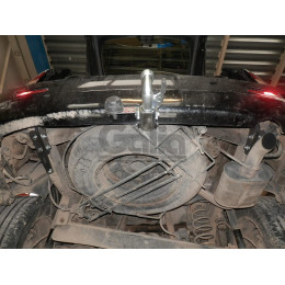 S109A GALIA Полностью оцинкованный фаркоп на Ssang Yong Rexton 2 2006-2012, Rexton W 2012-2017. Тип шара: A. Невидимый вырез бампера. Нагрузки: 3500/140 кг, масса фаркопа 18,52