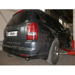 S109A GALIA Полностью оцинкованный фаркоп на Ssang Yong Rexton 2 2006-2012, Rexton W 2012-2017. Тип шара: A. Невидимый вырез бампера. Нагрузки: 3500/140 кг, масса фаркопа 18,52