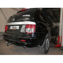 S109A GALIA Полностью оцинкованный фаркоп на Ssang Yong Rexton 2 2006-2012, Rexton W 2012-2017. Тип шара: A. Невидимый вырез бампера. Нагрузки: 3500/140 кг, масса фаркопа 18,52