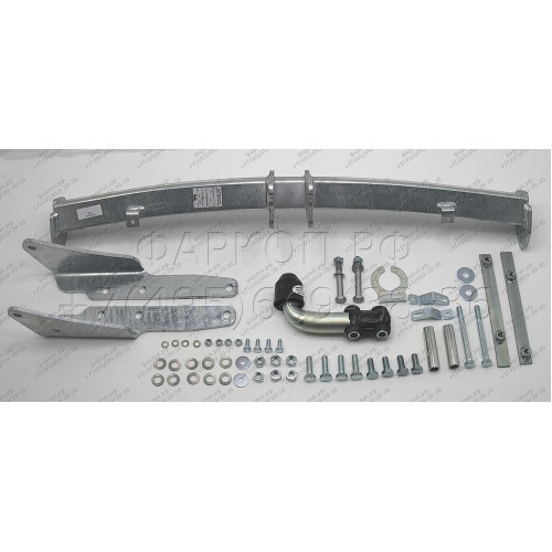 S109A GALIA Полностью оцинкованный фаркоп на Ssang Yong Rexton 2 2006-2012, Rexton W 2012-2017. Тип шара: A. Невидимый вырез бампера. Нагрузки: 3500/140 кг, масса фаркопа 18,52 кг
