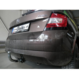 S110A GALIA Полностью оцинкованный фаркоп на Skoda Fabia хетчбек 2014-2021. Подрозетник убирается за бампер. Тип шара: A. Невидимый вырез бампера. Нагрузки