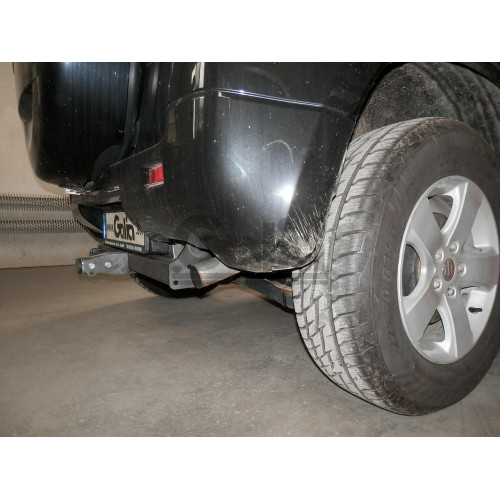 S114C GALIA Полностью оцинкованный фаркоп на Suzuki Grand Vitara 3 двери 2005-2016. Тип шара: C (горизонтальный съемный). Установка без снятия и выреза бампера. Нагрузки: 1800/90 кг, масса фаркопа 16,67 кг