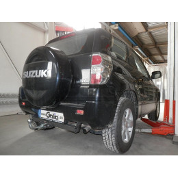 S114C GALIA Полностью оцинкованный фаркоп на Suzuki Grand Vitara 3 двери 2005-2016. Тип шара: C (горизонтальный съемный). Установка без снятия и выреза бампера. 