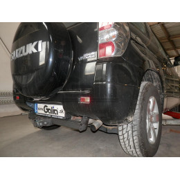 S114C GALIA Полностью оцинкованный фаркоп на Suzuki Grand Vitara 3 двери 2005-2016. Тип шара: C (горизонтальный съемный). Установка без снятия и выреза бампера. 