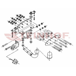 T-170 STEINHOF Фаркоп на Toyota Land Cruiser 200 2008-2021, Lexus LX 2008-2021. Требуется подрезка бампера. Тип шара: A. Нагрузки: 3500/140 кг, масса фаркопа 9,9 кг (без электрики 