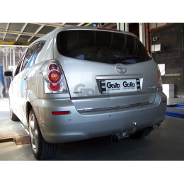 T053A GALIA Полностью оцинкованный фаркоп на Toyota Corolla Verso 2004-2009. Тип шара: A. Требуется подрезка бампера. Нагрузки: 1400/60 кг, масса фаркопа 15,01 кг
